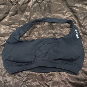 EMF Black One-Shoulder Sports Bra